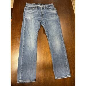Lucky Brand 410 Athletic Slim Jeans Men 33 Casual Academia Twee Preppy Comfy